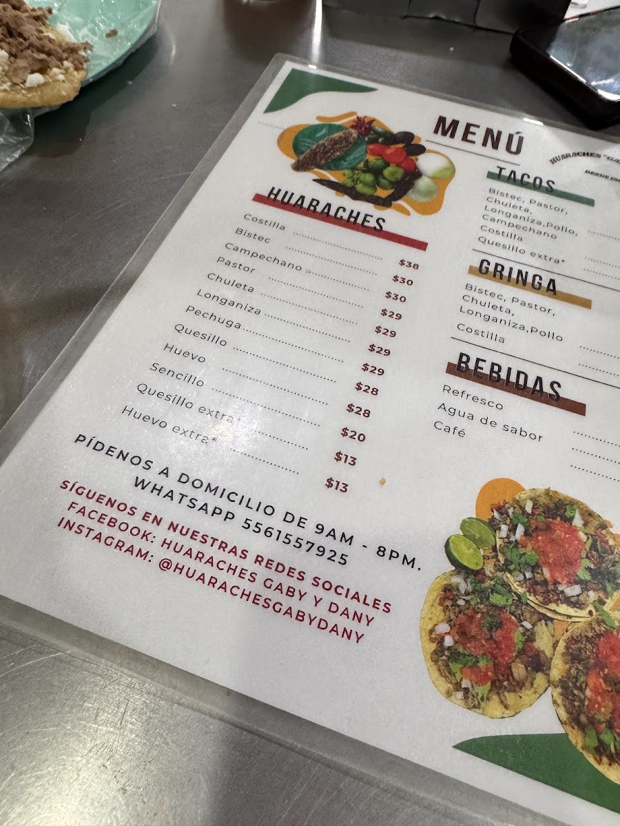 Gaby Y Dany Menu - Image 1